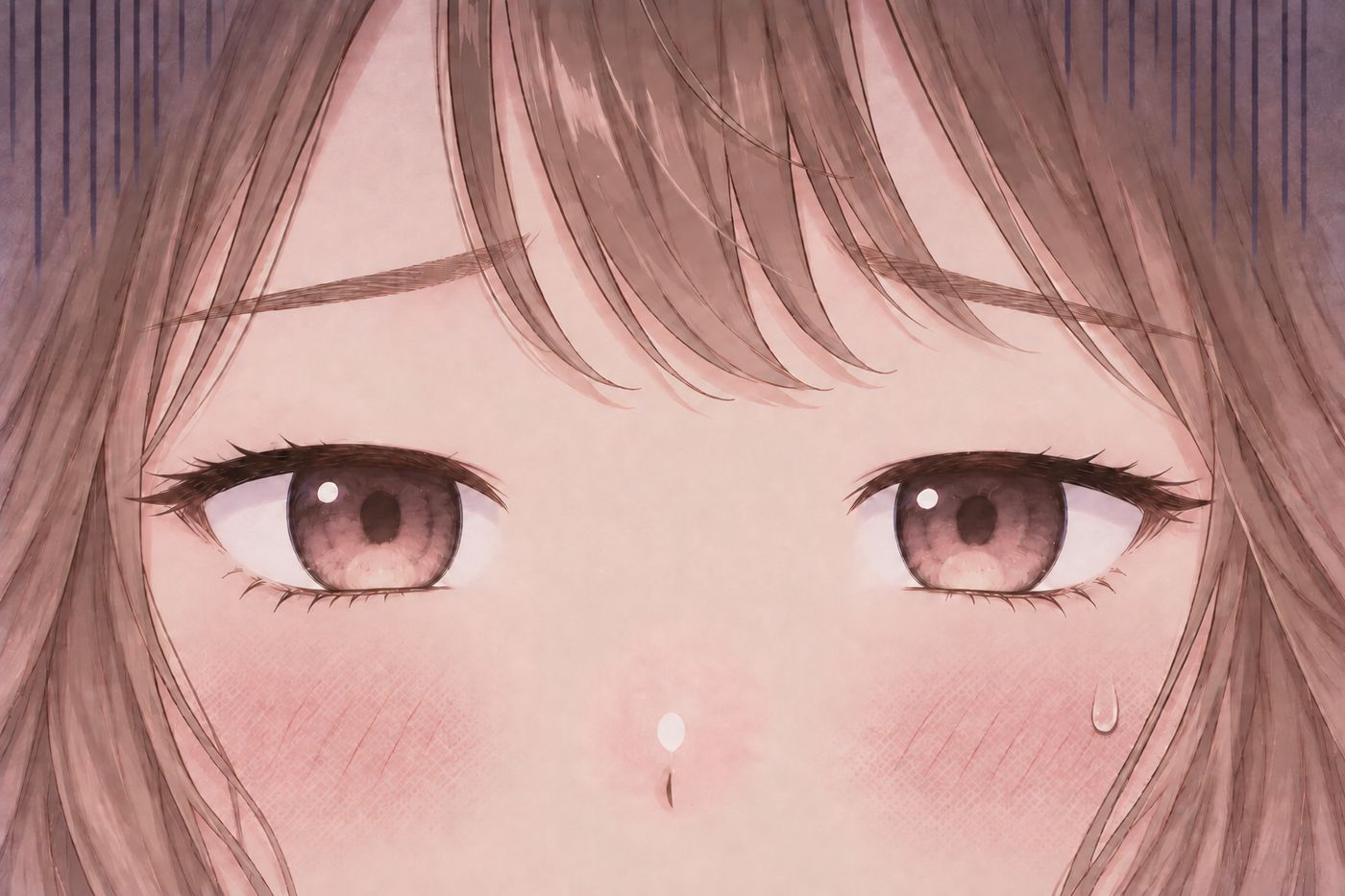 同じ女の子の一重の目のコマ